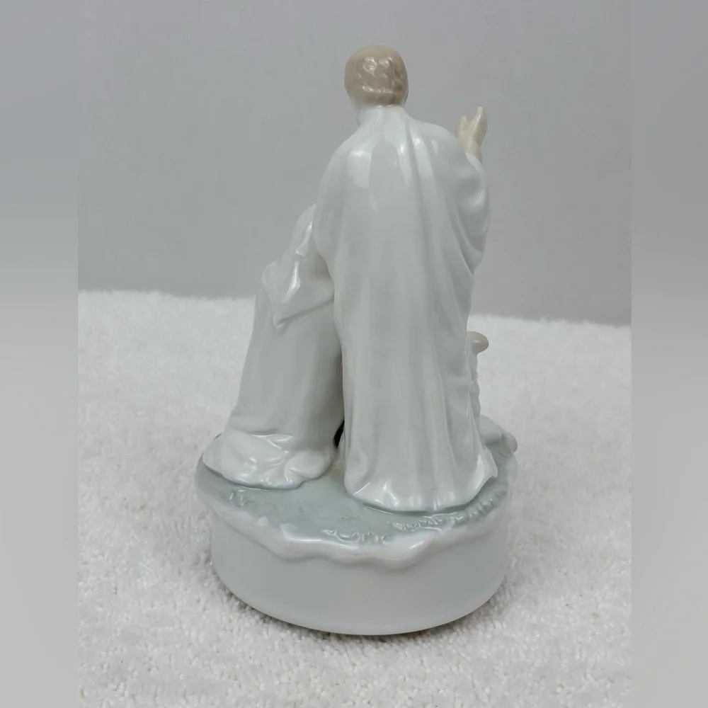 Global Art Vintage 1980s Holy Family Nativity Scene Rotating Music Box